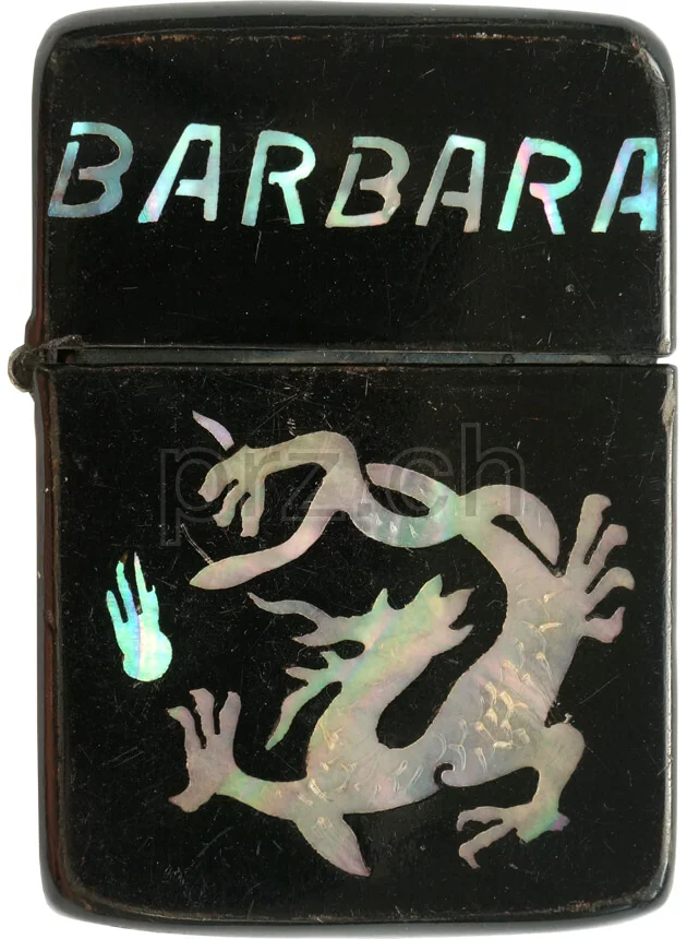 Lacquer – U.S. XXIV Army Corps, Modell three barrel hinge, round bottom, Jahr 1943 - 45, Ansicht 2