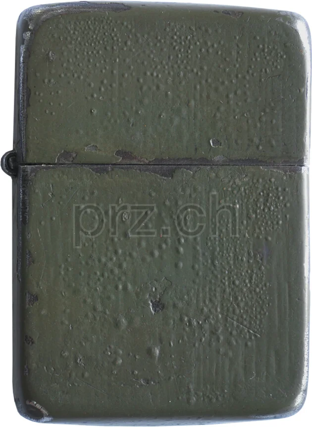 Dark Green Finish, Modell three barrel hinge, round bottom, Jahr 1943 - 45, Ansicht 1