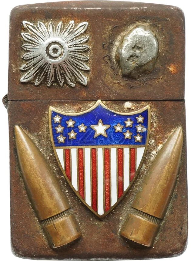 U.S. Army aide-de-camp – RAF Medical Corps, Modell three barrel hinge, round bottom, Jahr 1943 - 45, Vorderseite
